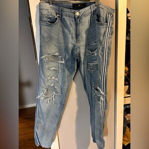Jordan Craig Jeans Skinny Fit Stretch Side Stripe Men’s 40x32